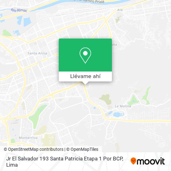 Mapa de Jr  El Salvador 193 Santa Patricia Etapa 1 Por BCP