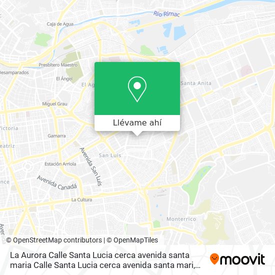 Mapa de La Aurora  Calle Santa Lucia  cerca avenida santa maria Calle Santa Lucia  cerca avenida santa mari