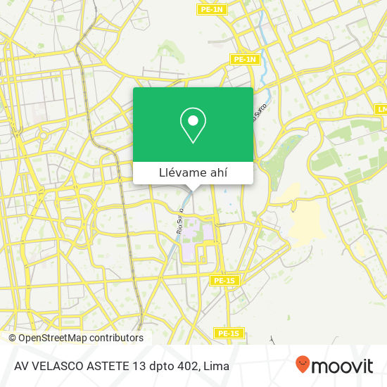 Mapa de AV  VELASCO ASTETE 13  dpto 402