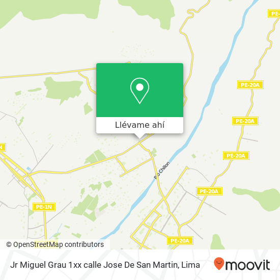 Mapa de Jr  Miguel Grau 1xx  calle Jose De San Martin