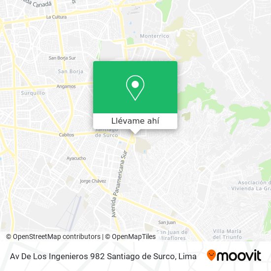 Mapa de Av  De Los Ingenieros 982 Santiago de Surco