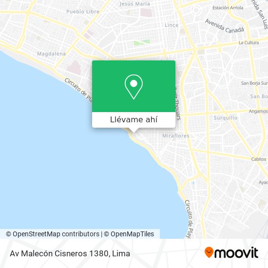 Mapa de Av Malecón Cisneros 1380