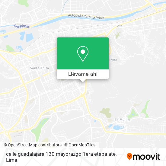 Mapa de calle guadalajara 130 mayorazgo 1era etapa ate