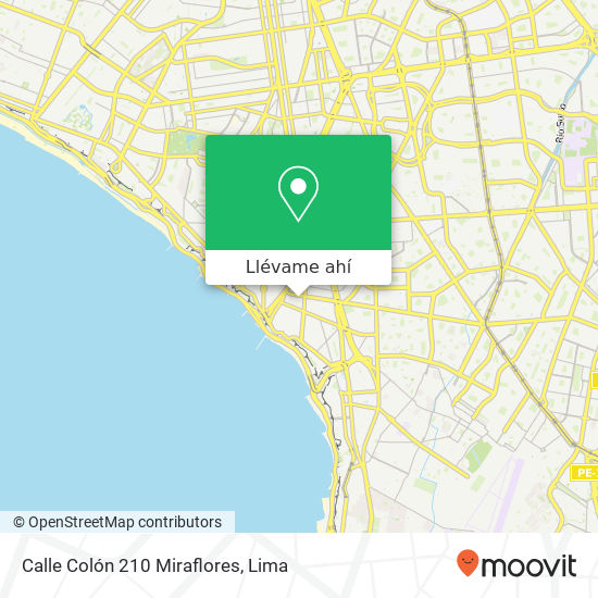 Mapa de Calle Colón 210   Miraflores