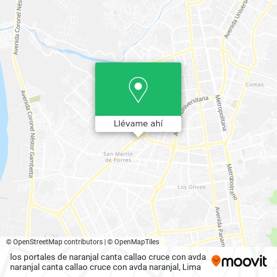 Mapa de los portales de naranjal  canta callao cruce con avda naranjal canta callao cruce con avda naranjal