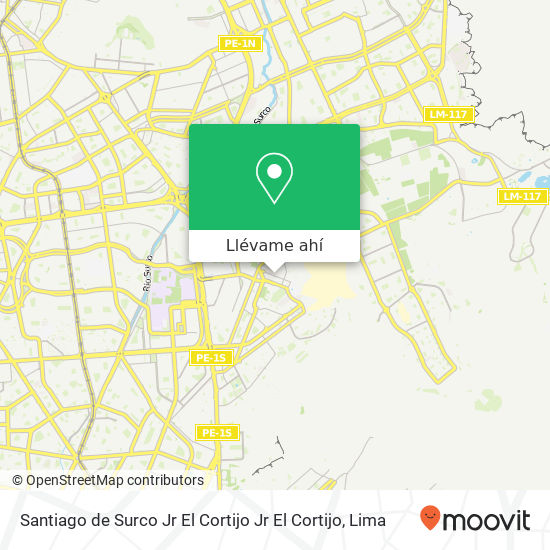 Mapa de Santiago de Surco  Jr  El Cortijo Jr  El Cortijo