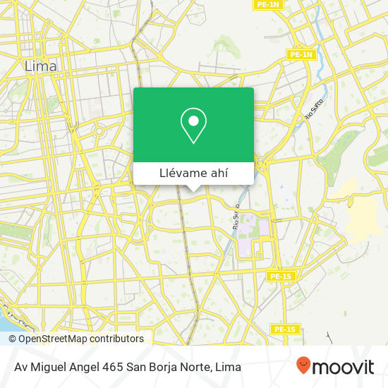 Mapa de Av  Miguel Angel 465 San Borja Norte