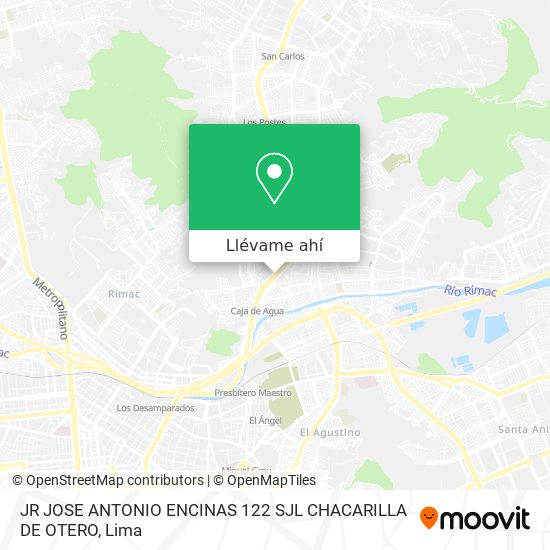 Mapa de JR JOSE ANTONIO ENCINAS 122   SJL CHACARILLA DE OTERO
