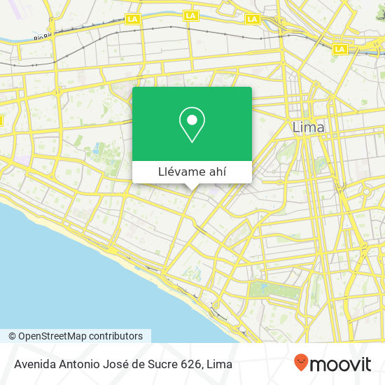 Mapa de Avenida Antonio José de Sucre 626