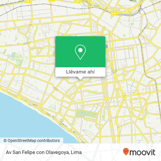 Mapa de Av  San Felipe con Olavegoya
