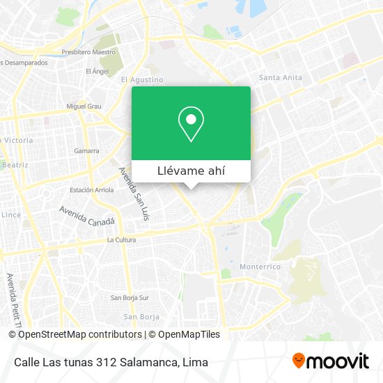 Mapa de Calle Las tunas 312   Salamanca