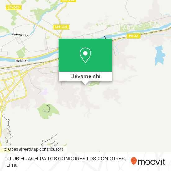 Mapa de CLUB HUACHIPA  LOS CONDORES LOS CONDORES