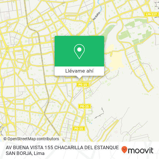 Mapa de AV BUENA VISTA 155 CHACARILLA DEL ESTANQUE SAN BORJA