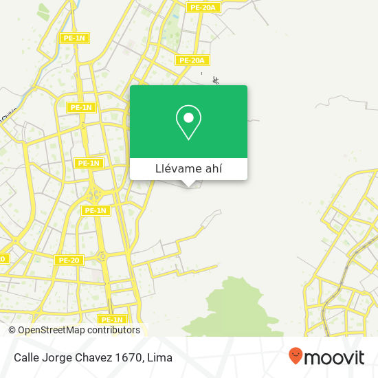 Mapa de Calle Jorge Chavez 1670