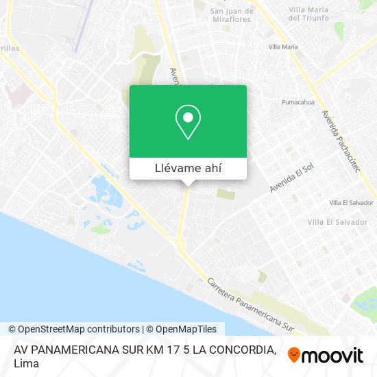 Mapa de AV  PANAMERICANA SUR KM 17 5 LA CONCORDIA