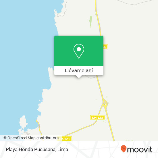 Mapa de Playa Honda Pucusana