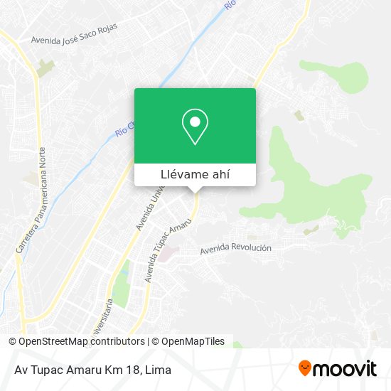 Mapa de Av  Tupac Amaru Km  18