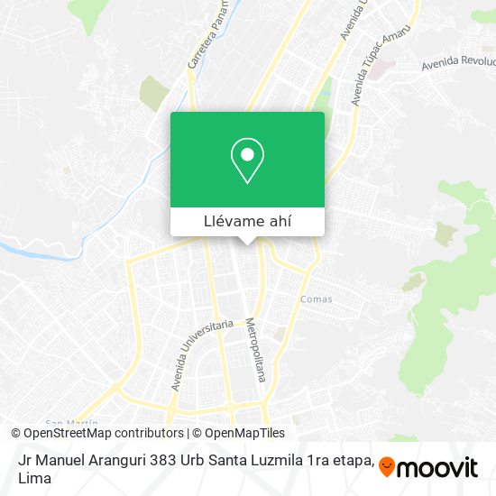 Mapa de Jr  Manuel Aranguri 383 Urb  Santa Luzmila 1ra  etapa