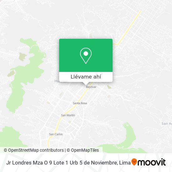 Mapa de Jr  Londres Mza  O 9 Lote 1 Urb  5 de Noviembre