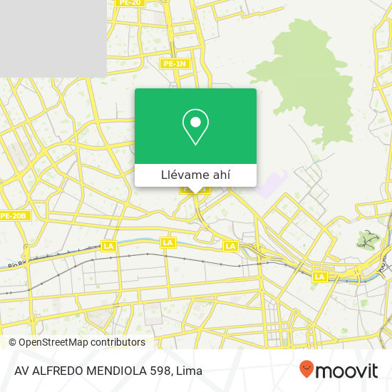 Mapa de AV  ALFREDO MENDIOLA 598