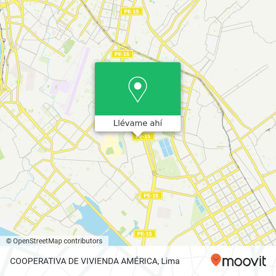 Mapa de COOPERATIVA DE VIVIENDA AMÉRICA