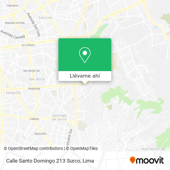 Mapa de Calle Santo Domingo 213  Surco