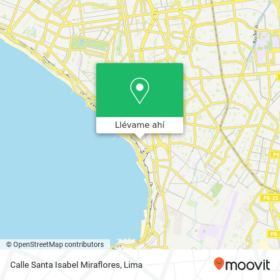 Mapa de Calle Santa Isabel  Miraflores
