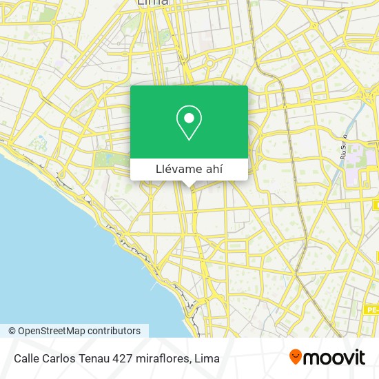 Mapa de Calle Carlos Tenau 427  miraflores