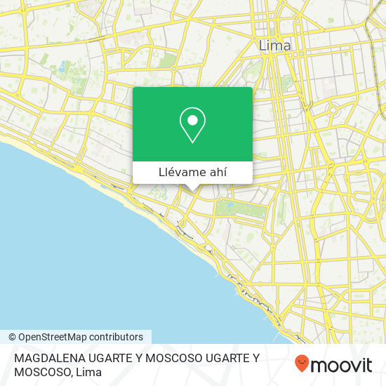 Mapa de MAGDALENA  UGARTE Y MOSCOSO UGARTE Y MOSCOSO