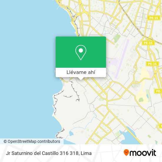 Mapa de Jr  Saturnino del Castillo 316 318