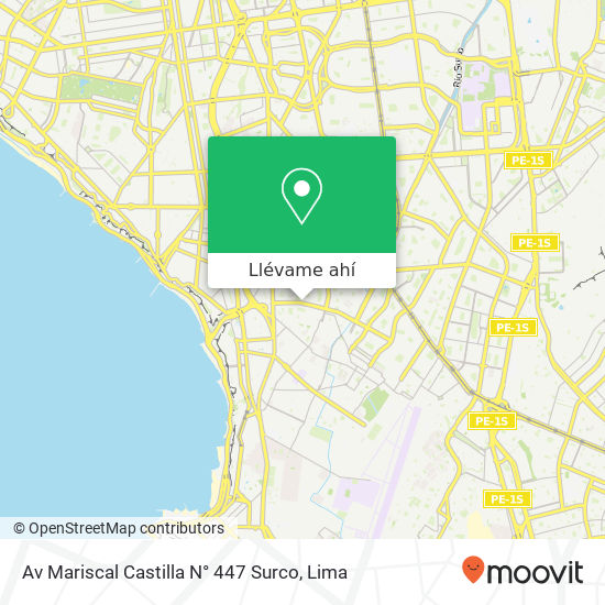 Mapa de Av  Mariscal Castilla N° 447   Surco