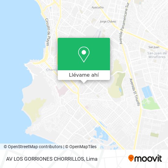 Mapa de AV  LOS GORRIONES  CHORRILLOS