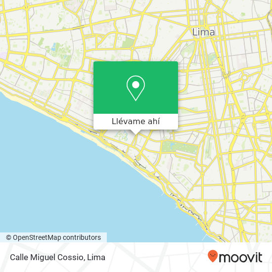 Mapa de Calle Miguel Cossio