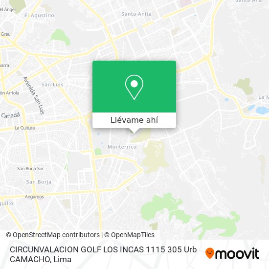 Mapa de CIRCUNVALACION GOLF LOS INCAS 1115   305 Urb  CAMACHO