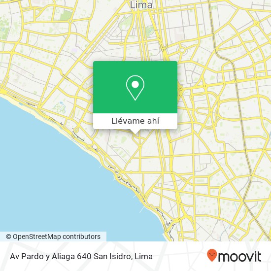 Mapa de Av  Pardo y Aliaga 640   San Isidro