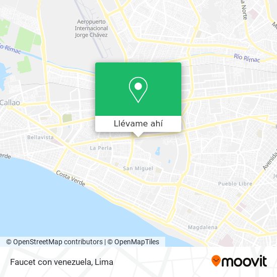 Mapa de Faucet con venezuela