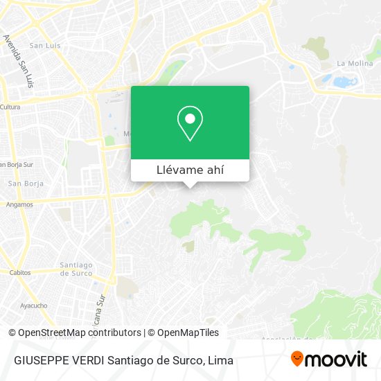 Mapa de GIUSEPPE VERDI  Santiago de Surco