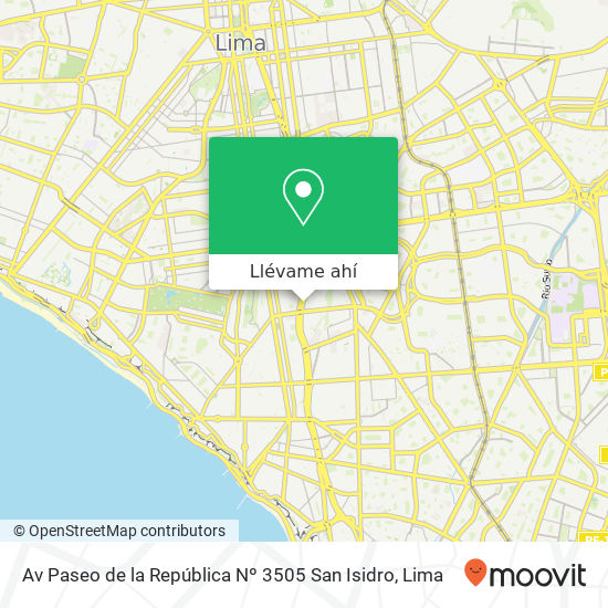 Mapa de Av  Paseo de la República Nº 3505   San Isidro