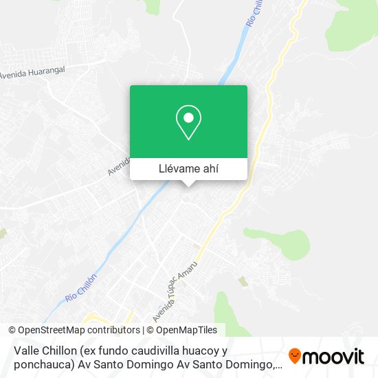Mapa de Valle Chillon (ex fundo caudivilla huacoy y ponchauca)  Av  Santo Domingo Av  Santo Domingo