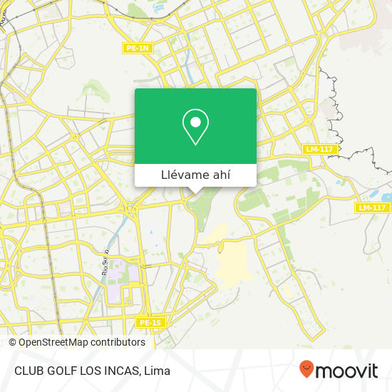 Mapa de CLUB GOLF LOS INCAS