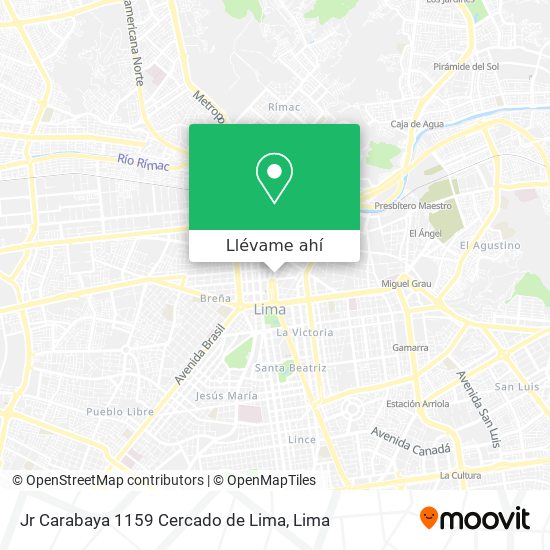 Mapa de Jr  Carabaya 1159 Cercado de Lima