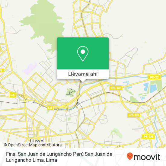 Mapa de Final  San Juan de Lurigancho  Perú  San Juan de Lurigancho  Lima