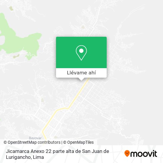 Mapa de Jicamarca Anexo 22  parte alta de San Juan de Lurigancho
