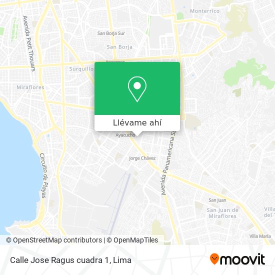 Mapa de Calle Jose Ragus cuadra 1