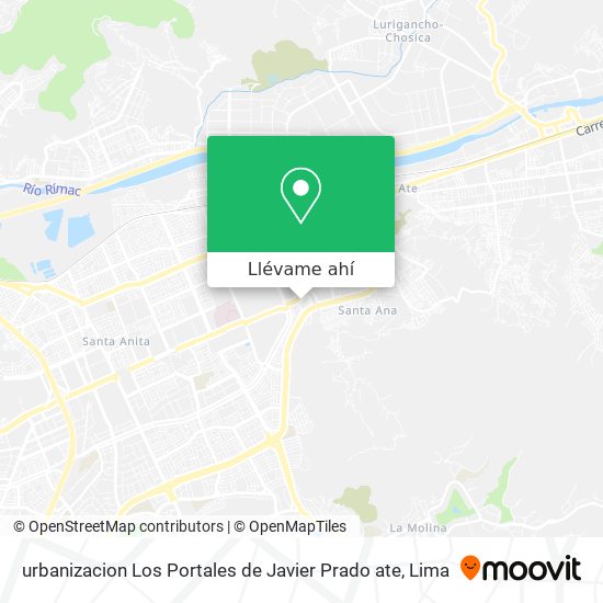 Mapa de urbanizacion Los Portales de Javier Prado  ate