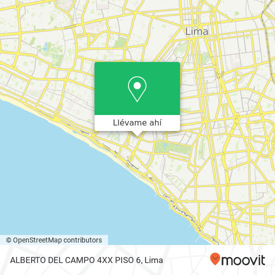Mapa de ALBERTO DEL CAMPO 4XX PISO 6