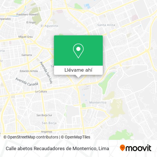 Mapa de Calle abetos  Recaudadores de Monterrico