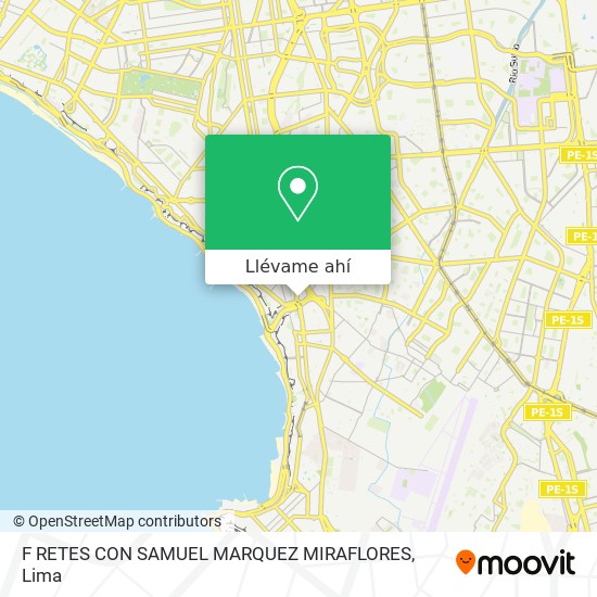 Mapa de F RETES  CON  SAMUEL MARQUEZ  MIRAFLORES