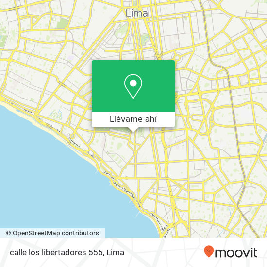Mapa de calle los libertadores 555