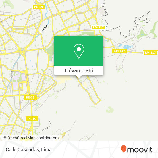 Mapa de Calle Cascadas